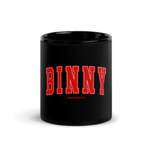 Black BINNY University Glossy Mug