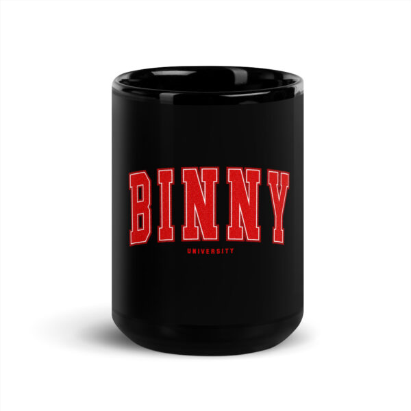 Black BINNY University Glossy Mug - Image 6