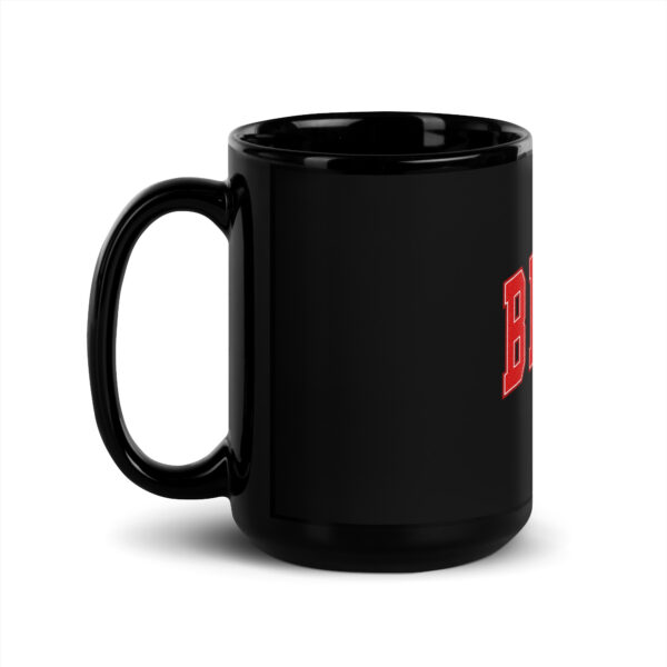 Black BINNY University Glossy Mug - Image 4