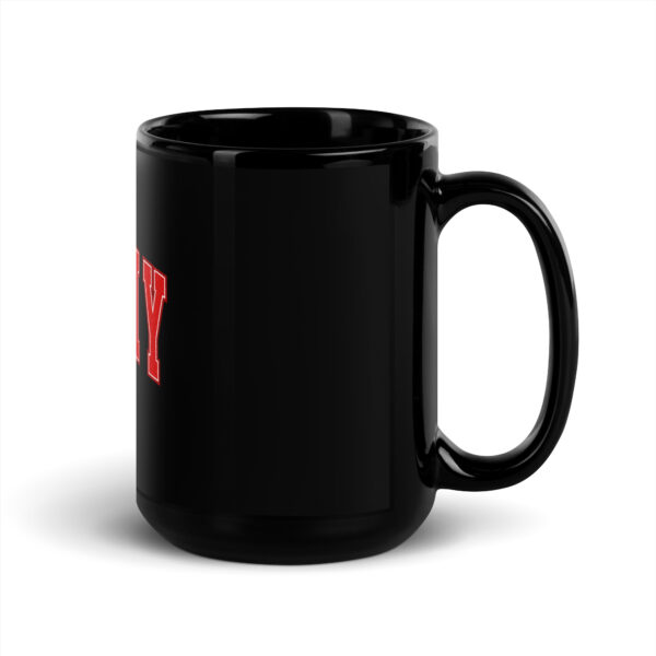 Black BINNY University Glossy Mug - Image 5