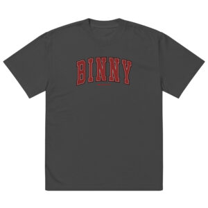 BINNY University Embroidered Oversized Faded Tee